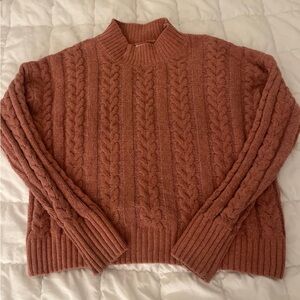 Hippie Rose Cowl Neck Sweater - Warm Rust